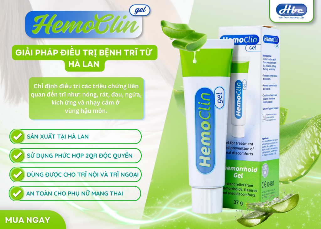 HemoClin Gel là gel bôi trĩ có xuất xứ từ Hà Lan