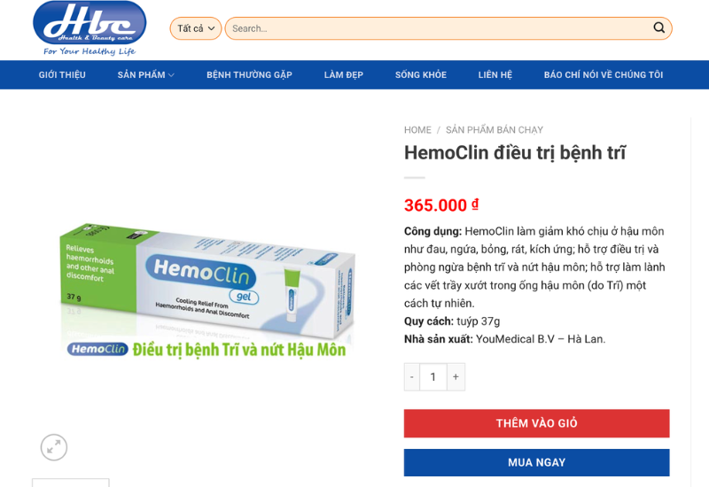 Gel HemoClin mua ở đâu