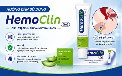 Hướng dẫn sử dụng Hemoclin Gel 37g điều trị bệnh trĩ